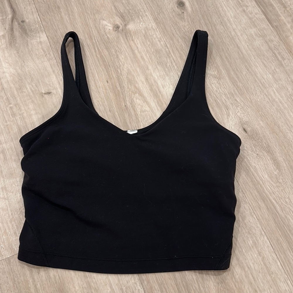 black lululemon align tank